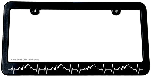 Mountain Heart Beat Outdoor Hiking Backpacking Camping License Plate Frame - OwnTheAvenue