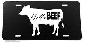 Hella Beef Eat Bull Farmer Cattle Funny Joke V1 Car Truck License Plate Cover - OwnTheAvenue