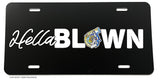 Blown Hella Turbo Boosted Boost Lowered JDM Drifting Black License Plate Cover