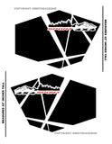 x2 4X4 Sport Graphic Mountain Side Body Car Off Road Truck Digital Art Sticker Decal