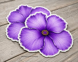 x2 Hawaiian Hibiscus Flower Vinyl Sticker Decals Model V001