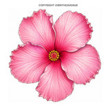 x2 Hawaiian Hibiscus Flower Vinyl Sticker Decals Model V001A