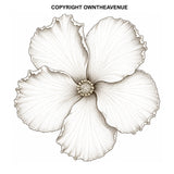 x2 Hawaiian Hibiscus Flower Vinyl Sticker Decals Model A