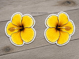L/R Hawaiian Hibiscus Flower Vinyl Sticker Decals Model V01