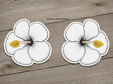 L/R Hawaiian Hibiscus Flower Vinyl Sticker Decals Model A