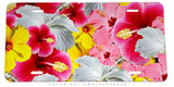 Hibiscus Pattern Hawaii Hawaiian Flowers Auto Metal License Plate - OwnTheAvenue