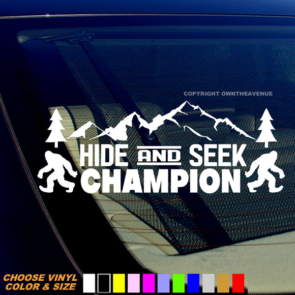 Hide And Seek Champion Bigfoot Funny Car Truck Vinyl Decal Sticker - OwnTheAvenue