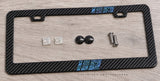 Holographic Topographic Topography Race Stripes Carbon Fiber License Plate Frame