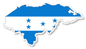 Honduras Flag Country Map Outline Car Truck Window Bumper Laptop Sticker Decal - OwnTheAvenue