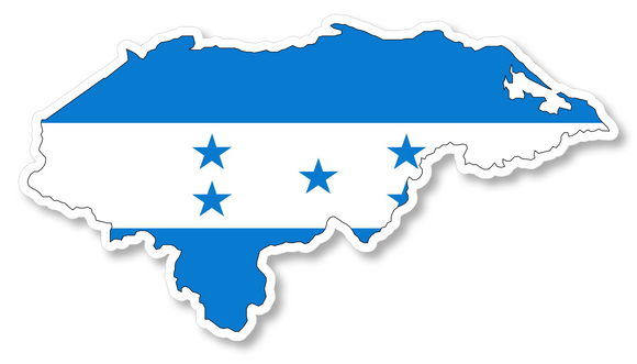 Honduras Flag Country Map Outline Car Truck Window Bumper Laptop Sticker Decal - OwnTheAvenue