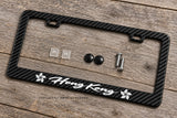 Hong Kong Flag Racing Style Carbon Fiber License Plate Frame