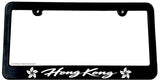 Hong Kong Flag Slim Style Model V01 Black License Plate Frame