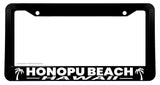 Honopu Beach Hawaii HI V01 Model License Plate Frame - OwnTheAvenue