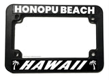 Honopu Beach Hawaii HI Motorcycle License Plate Frame - OwnTheAvenue