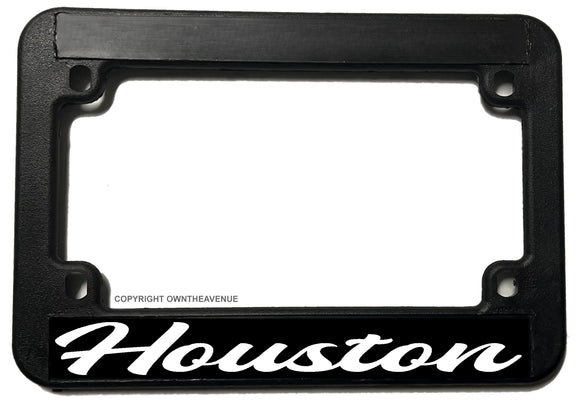 Houston Motorcycle License Plate Frame - OwnTheAvenue