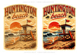 4 Pack - Huntington Beach Souvenir Car Truck Laptop Vinyl Sticker Decals 4" Inches Each - OwnTheAvenue
