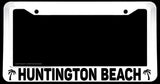 Huntington Beach White License Plate Frame - OwnTheAvenue