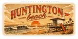 Huntington Beach Bumper Vinyl Sticker - 6" Inches Long Side - OwnTheAvenue