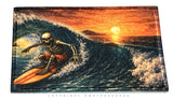 Skeleton Surfing Barrel Iron On Patch - OwnTheAvenue