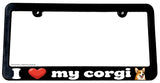 I Love My Corgi Dog Pet Slim Style License Plate Frame