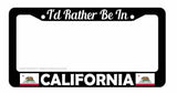 I'd Rather Be In California Car Truck Auto License Plate Frame - OwnTheAvenue
