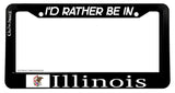 I'd Rather Be In Illinois License Plate Frame - OwnTheAvenue