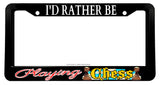 I'd Rather Be Playing Chess Car Truck Auto License Plate Frame - OwnTheAvenue