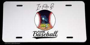 I'd Rather Be Playing Baseball Vintage Jk Retro Classic Style License Plate Cover - OwnTheAvenue