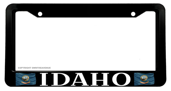 Idaho Wavey Original Vintage Style Flag License Plate Frame - OwnTheAvenue