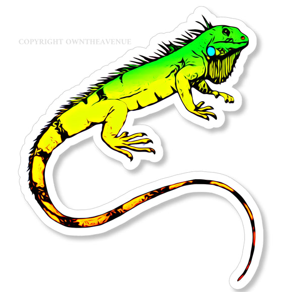 Iguana Tropical Exotic Colors Car Truck Window Bumper Laptop Vinyl Sticker Decal - OwnTheAvenue