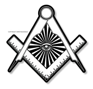 Freemason Mason Masonic Illuminati Eye Vinyl Decal Sticker 3.25" #V01-97 - OwnTheAvenue