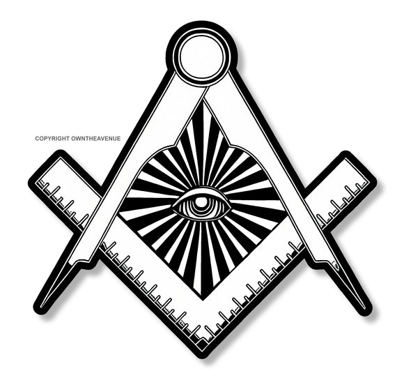 Freemason Mason Masonic Illuminati Eye Vinyl Decal Sticker 3.25