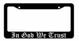 In God We Trust License Plate Frame - Black Frame - OwnTheAvenue