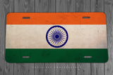 India Flag Vintage Style Metal Printed V01 Auto License Plate