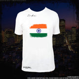 India Flag Slim Fit White T Shirt