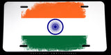 India Flag Vintage Style Distressed Metal Printed V01 Auto License Plate