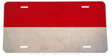 Indonesia Flag Rustic Style Auto Metal License Plate - OwnTheAvenue