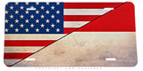 USA Indonesia Flag Rustic Style Auto Metal License Plate - OwnTheAvenue