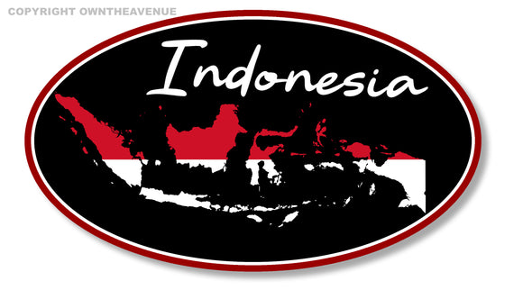 Indonesia Indonesian Flag Map Outline Vinyl Sticker Decal 3.5