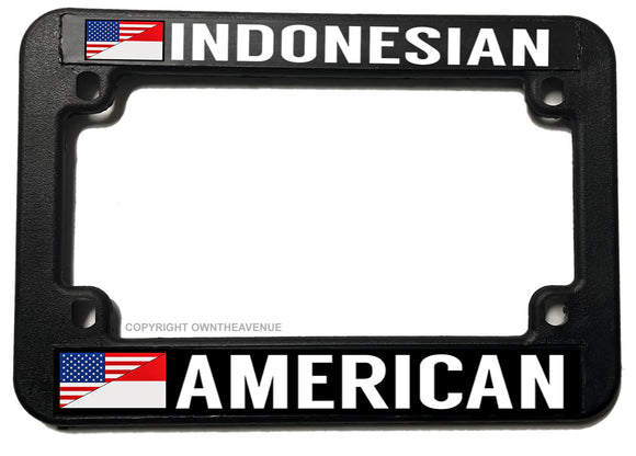 Indonesian American Flags Motorcycle License Plate Frame - OwnTheAvenue