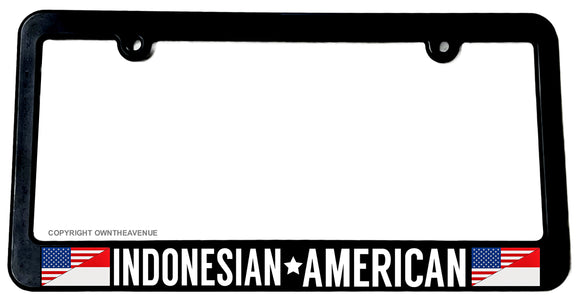 Indonesian American Country Flags Slim License Plate Frame - OwnTheAvenue