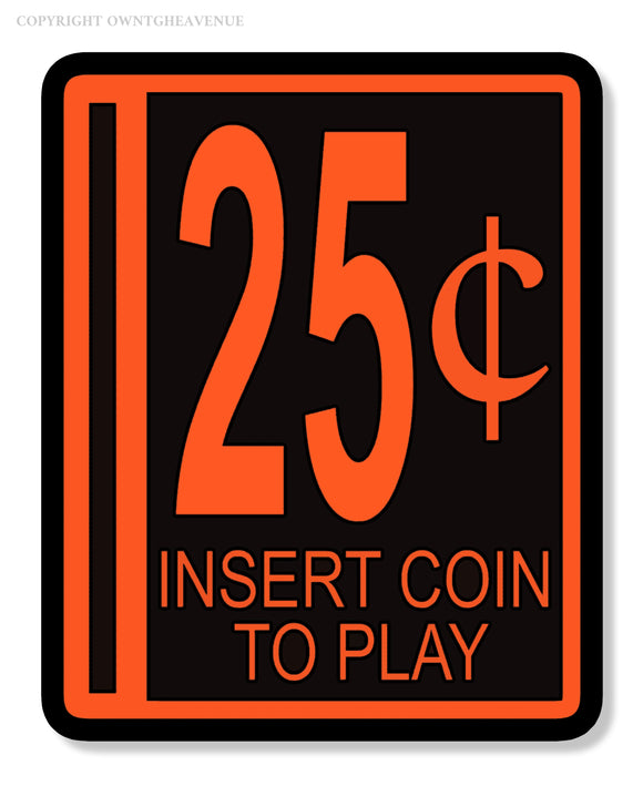 Retro Arcade Quarter Slot Machine Nostalgic Old School Vintage Sticker Decal 3