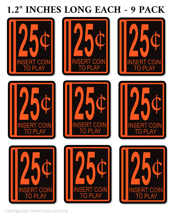 Retro Arcade Quarter Slot Machine Nostalgic Old School Joke Prank Sticker Decals - OwnTheAvenue