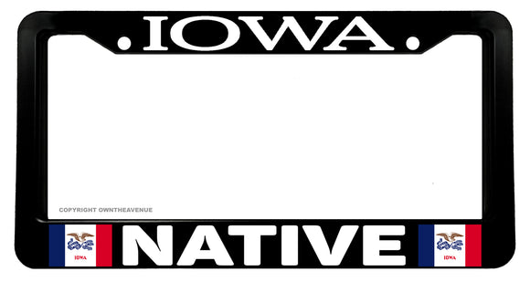 Iowa Native AI Flag Car Truck Auto License Plate Frame