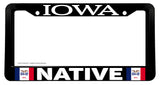 Iowa Native AI Flag Car Truck Auto License Plate Frame