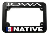 Iowa Native IA Flag Motorcycle License Plate Frame