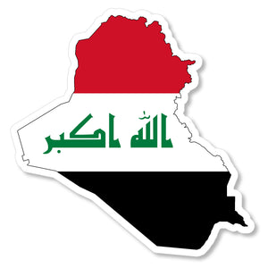 Iraq Iraqi State Map Flag Country Nation Outline Shape Car Truck Sticker Decal