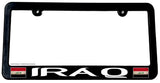 Iraq Iraqi Vintage Style World Country Flag Slim Black License Plate Frame - OwnTheAvenue