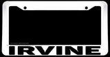 Irvine White License Plate Frame - OwnTheAvenue