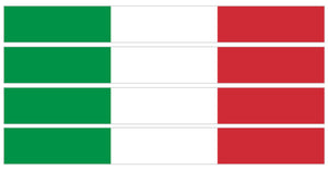 4 x motorcycle flag Italy Italian stripe racing vinyl sticker decals 6" each - OwnTheAvenue